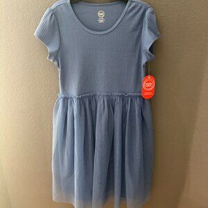 Wonder Nation Blue Tulle Dress | Girls XXL (18) | Short Sleeve Party Dress
